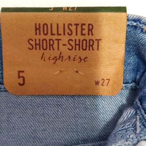 Hollister High Rise Casual Trendy Booty Shorty Short Jeans - Picture 11 of 12